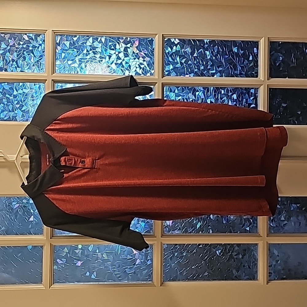 Hethcode Red Black Collared Short Sleeve Shirt XL
